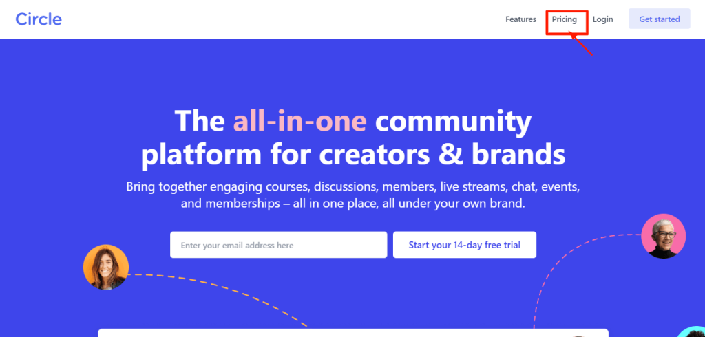 Circle.So- Click on Pricing Circle.So- Click on Pricing