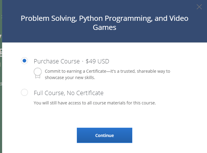 Coursera- Purchase course
