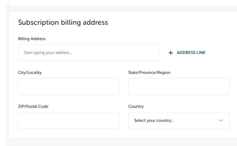 Flywheel- Fill your subscription details Flywheel- Fill your subscription details