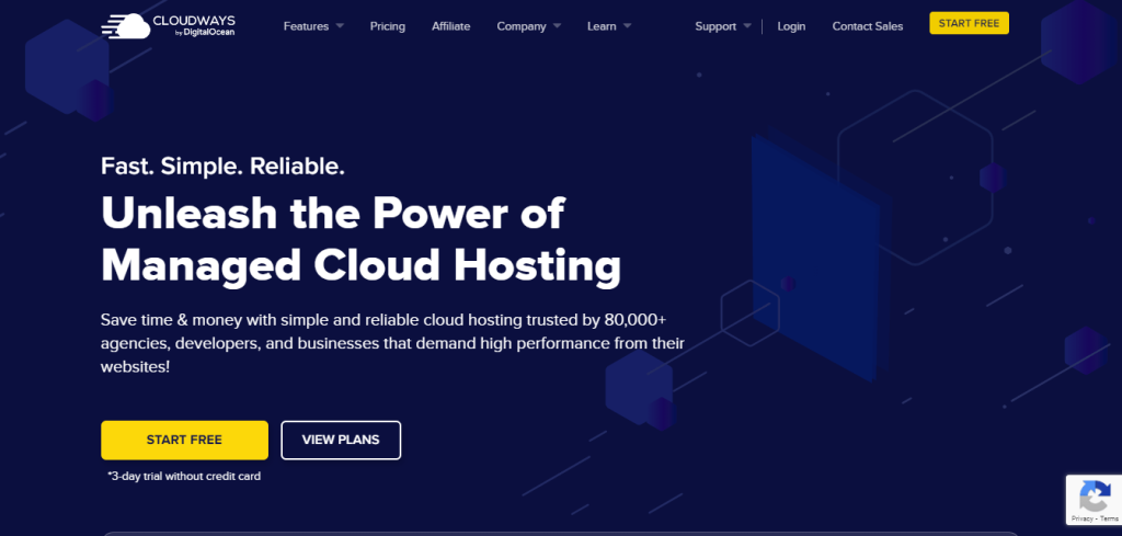 Cloudways official page