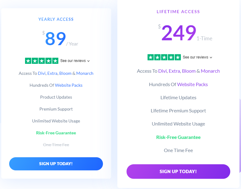 Elegent Themes Pricing Plan