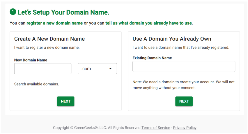 GreenGeeks Black Friday - Domain Name