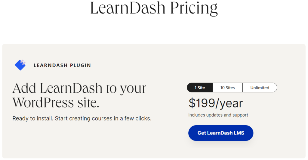 LearnDash- Pricng page