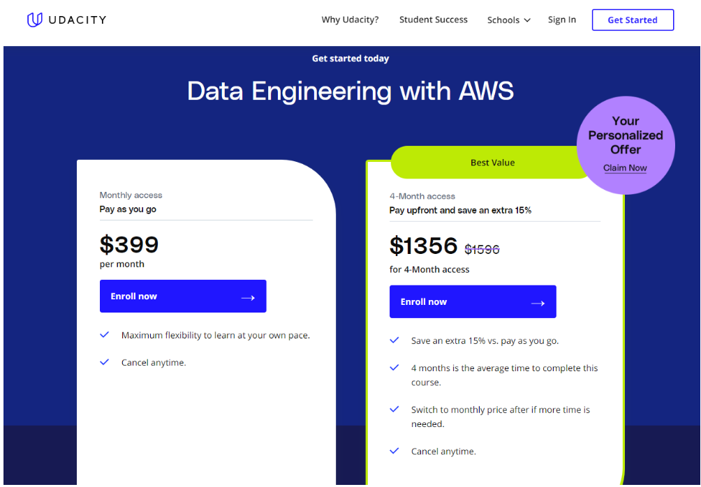 Udacity Black Friday - Pricing
